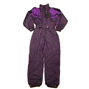 Vtg Cornice Womens Snow Ski Suit Snowboard Purple